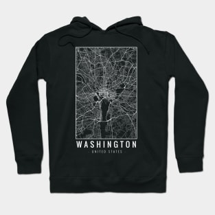 Washington United States Minimalist Map Hoodie